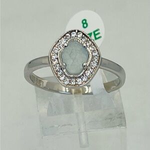 RETRO BOMB PARTY RING GENUINE AQUA QUARTZ RBP3343 SIZE 8